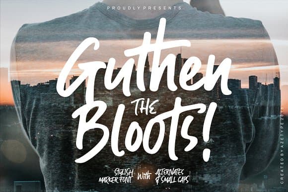 Guthen Bloots Brush Font