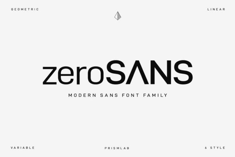 Zero Geometric Typeface