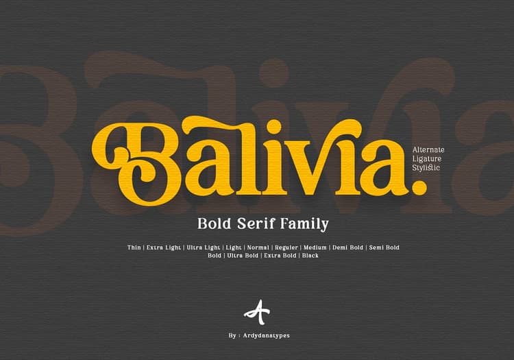 Balivia Font