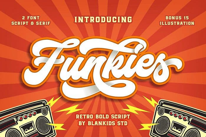 Funkies Bold Script Font