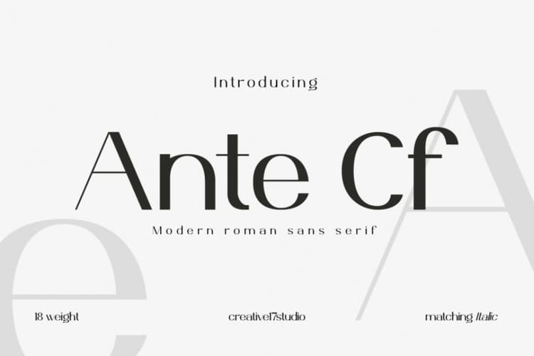 Ante Cf Font Free