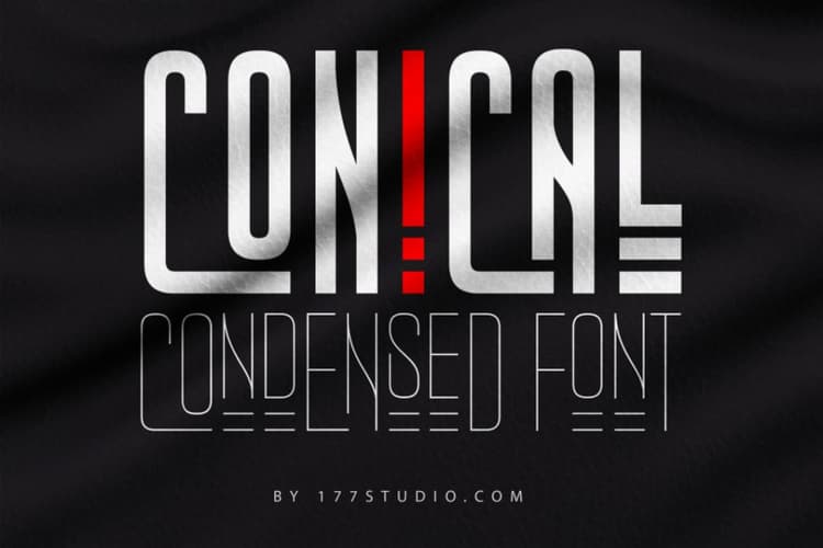 Conical Condensed Font