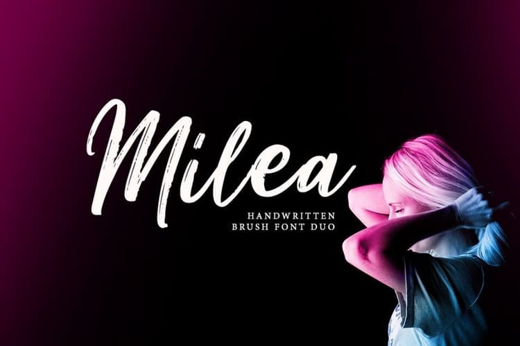Milea Brush Font Duo