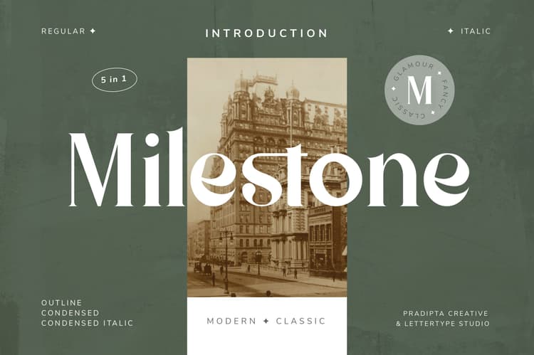 Milestone Font Free