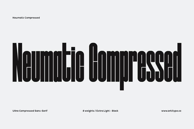 Neumatic Compressed Font