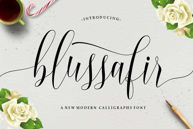 Blussafir Script Font