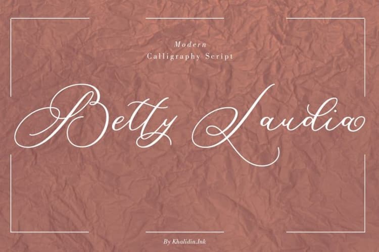 Betty Laudia Script Font