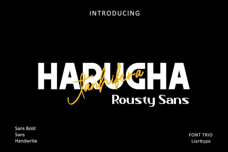 Harugha Jhanifera Rousty Font