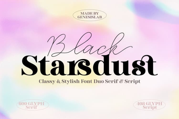 Black Starsdust Font