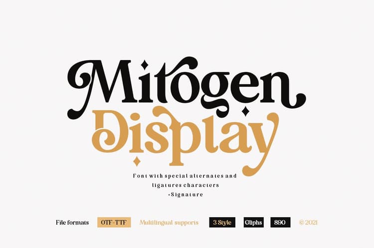 Mitogen Display Font