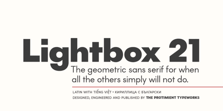 Lightbox 21 Font Family