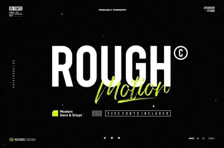 Rough Motion Font