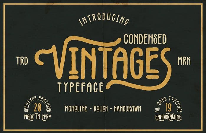 Vintages Typeface