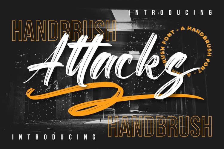 Attacks Brush Font