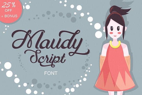 Maudy Script Font