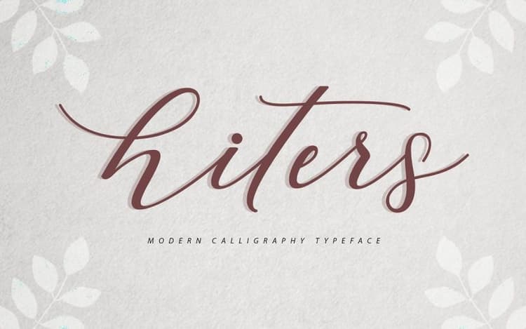 Hiters Calligraphy Font