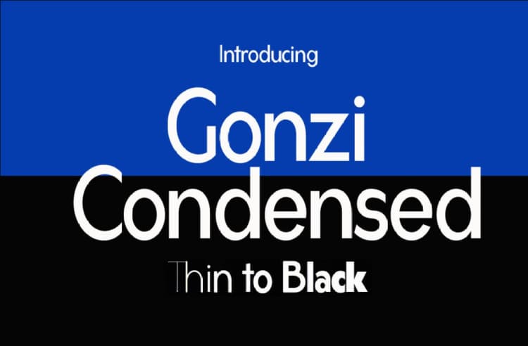 Gonzi Condensed Font