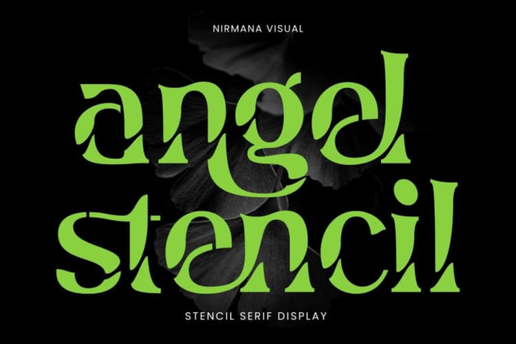 Angel Stencil Font