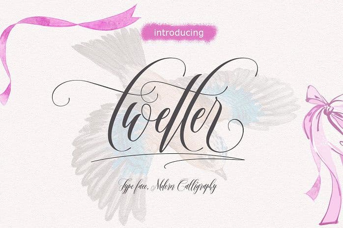 Twetter Script Font