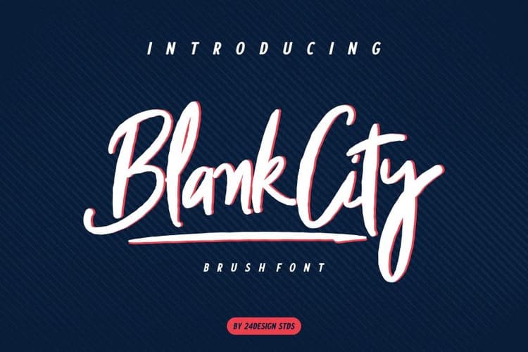 Blank City Brush Font
