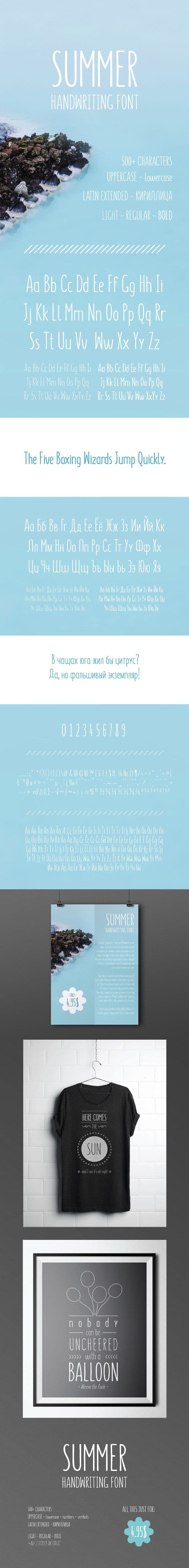 SUMMER Handwriting Font