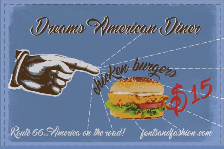 Dreams American Diner Font Free