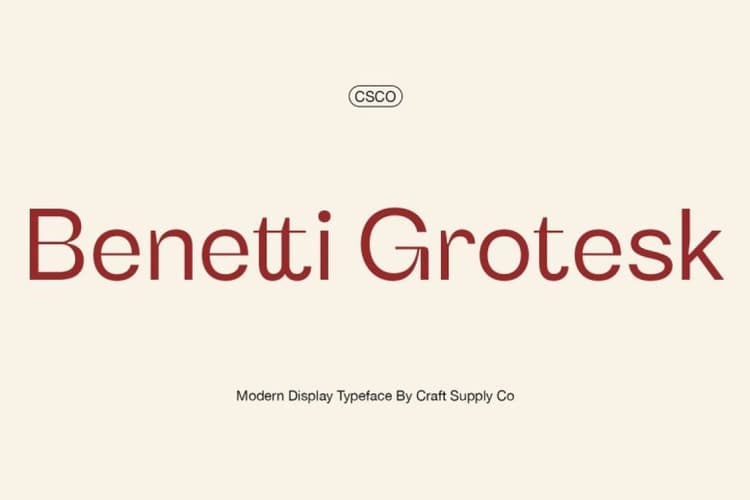 Benetti Grotesk Font