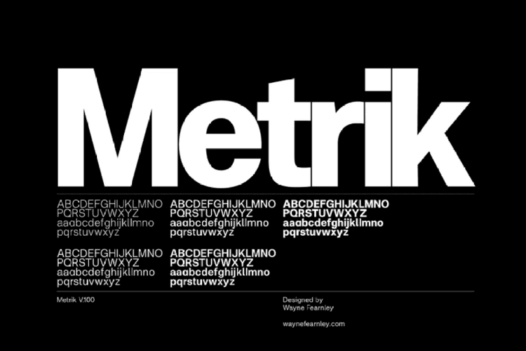 Metrik Font