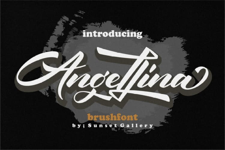 Angellina Brush Font