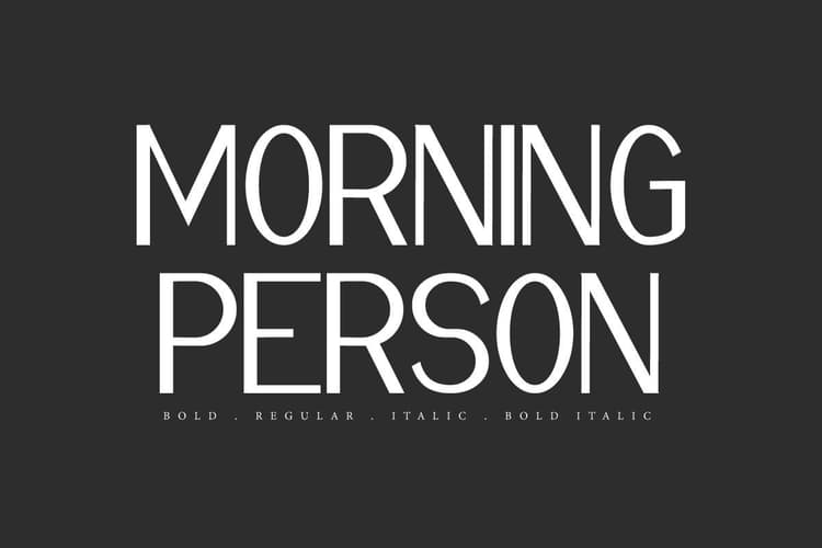 Morning Person Font
