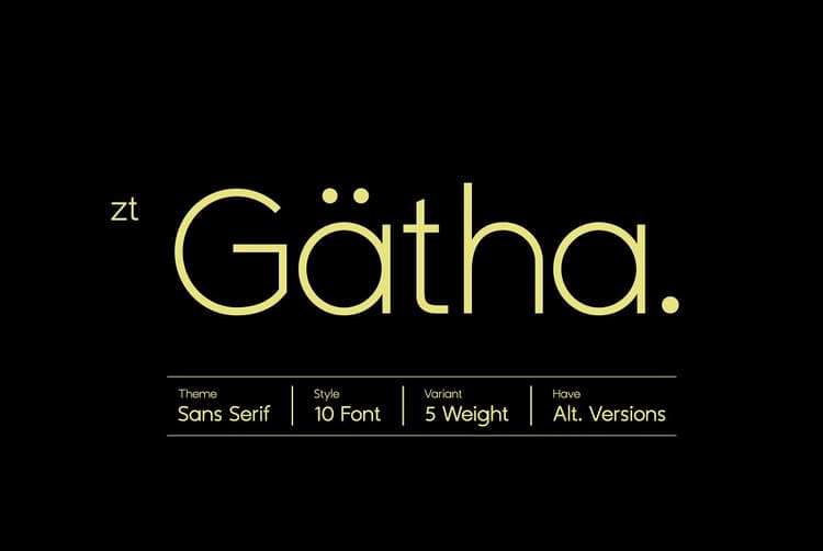 ZT Gatha Font