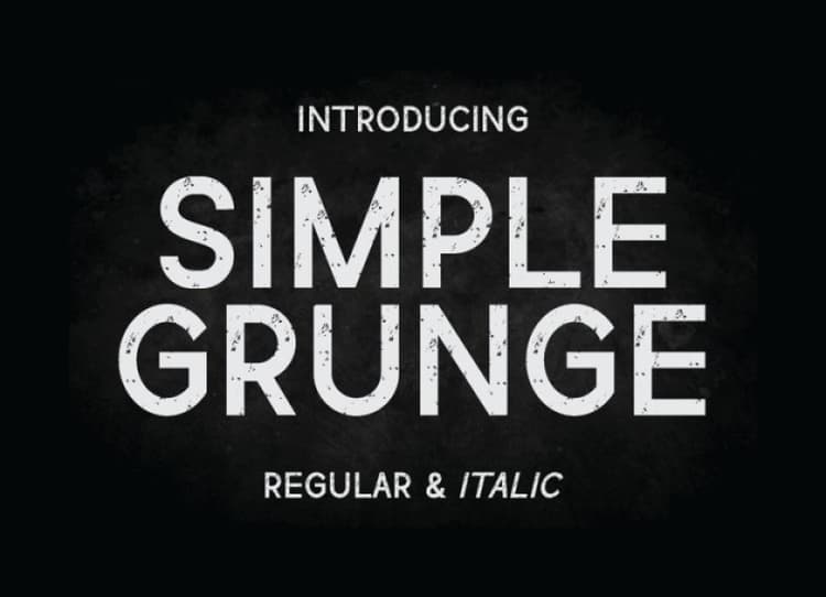 Simple Grunge Font
