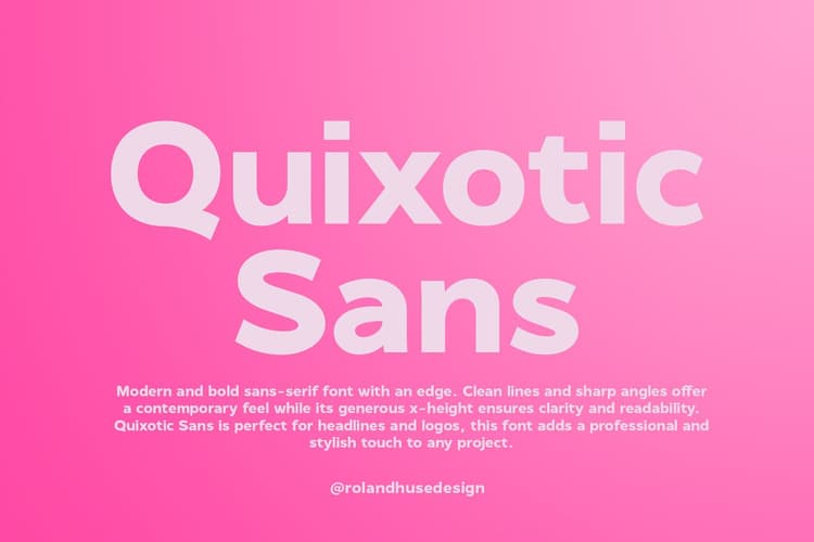Quixotic Sans Font
