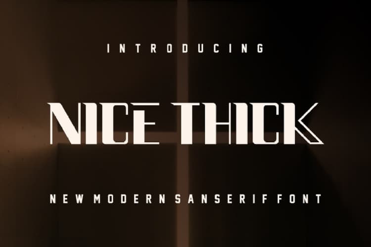 Nice Thick Font