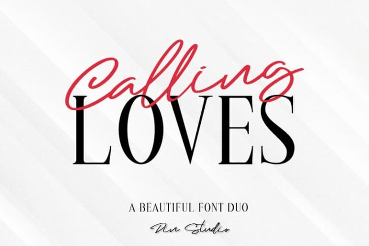Calling Loves Font Duo