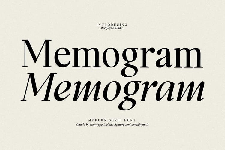 Memogram Font
