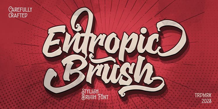 Entropic Brush Font