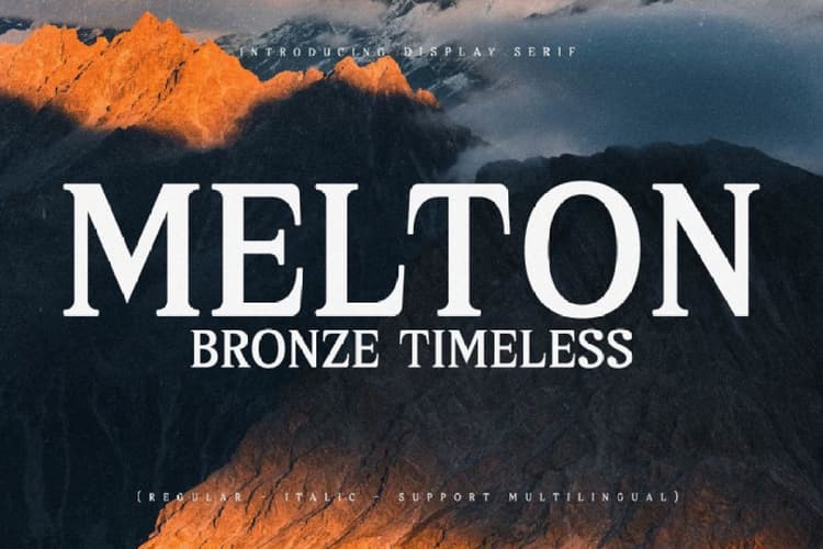 Melton Bronze Timeless Font