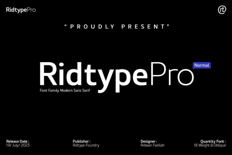 Ridtype Pro Font
