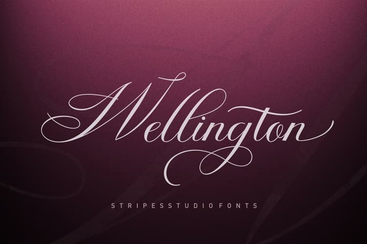 Wellington Script Font