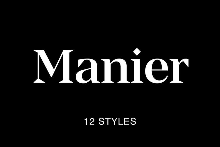 Manier Font