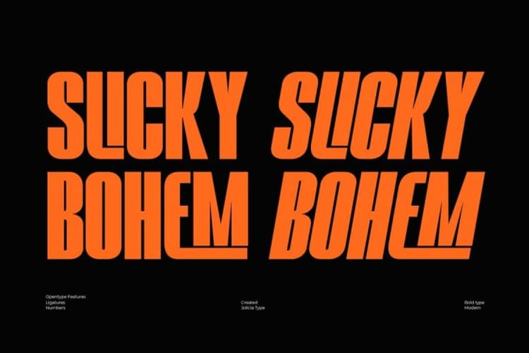 Slicky Bohem Font