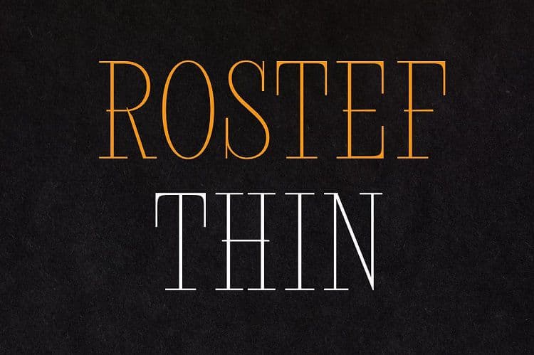 Rostef Thin Font