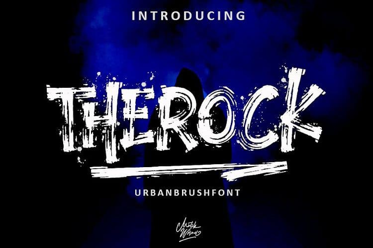 Therock Urban Brush Font