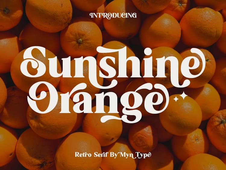 Sunshine Orange Font
