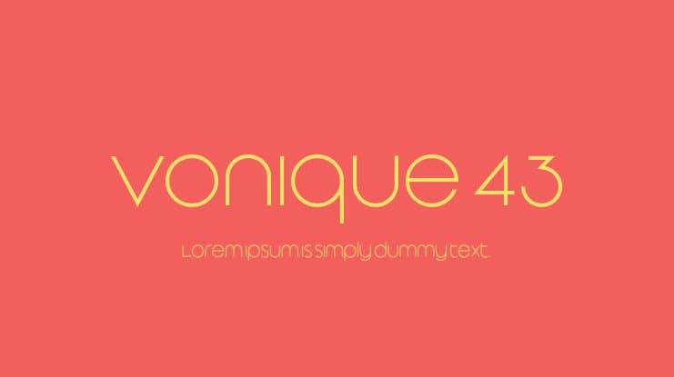 Vonique 43 Typeface