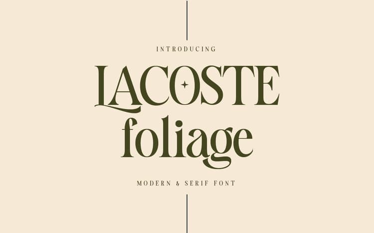 Lacoste Foliage Font