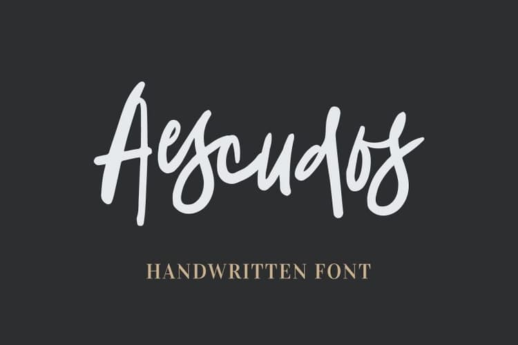 Aescudos Handwritten Font