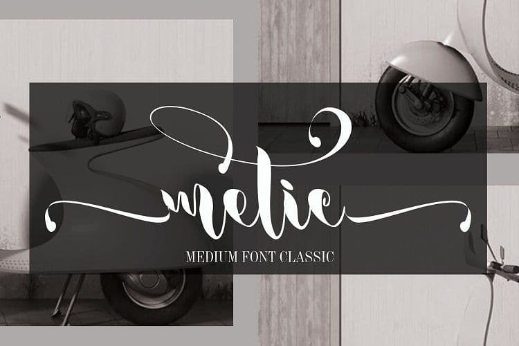 Metic Calligraphy Font