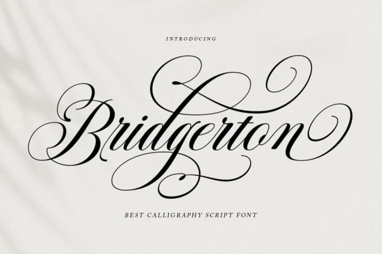 Bridgerton Script Font